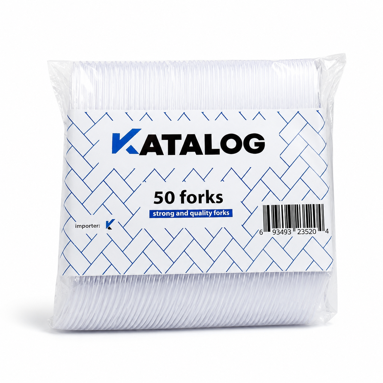 Lot de 50 fourchettes en plastique transparentes